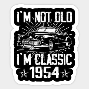 Vintage Classic Car I'm Not Old I'm Classic 1954 Sticker